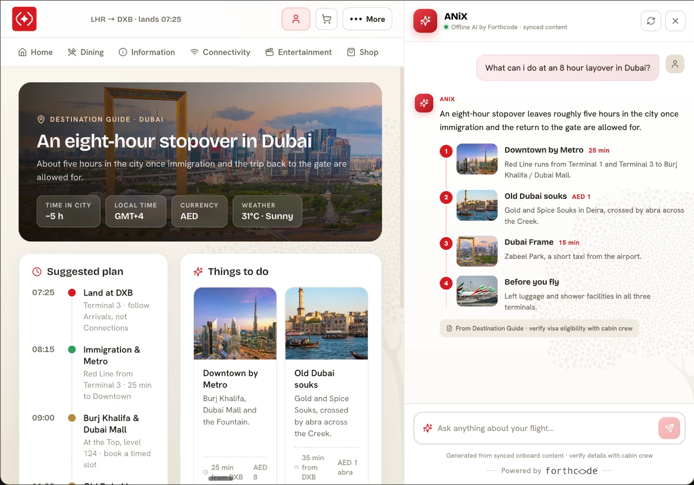 ANiX planning an eight-hour layover in Dubai